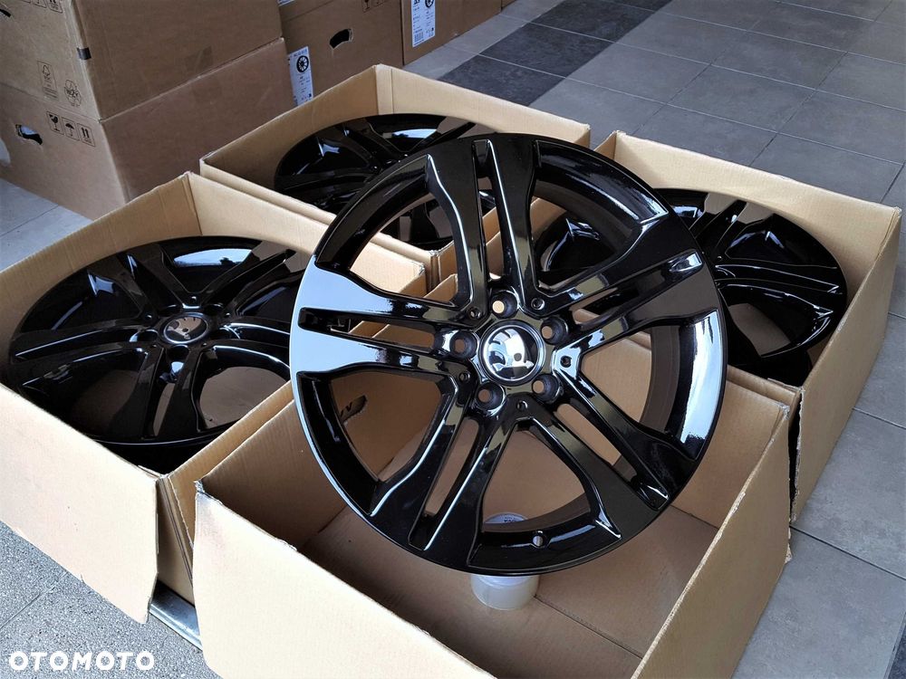 Alufelgi 18 5x112 Skoda Octavia Superb Yeti Karoq Kodiaq Czarne ! 603# - 3
