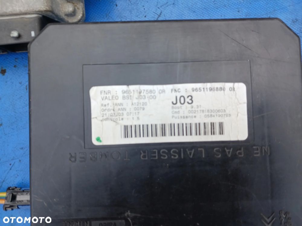 Zestaw startowy do odpalenia Citroen C5 2.0B 16V RFN 2001-2004 Sterownik silnika 9649410080 1AW6LP1.10 BSI 9651196880 IMMO Komplet - 3