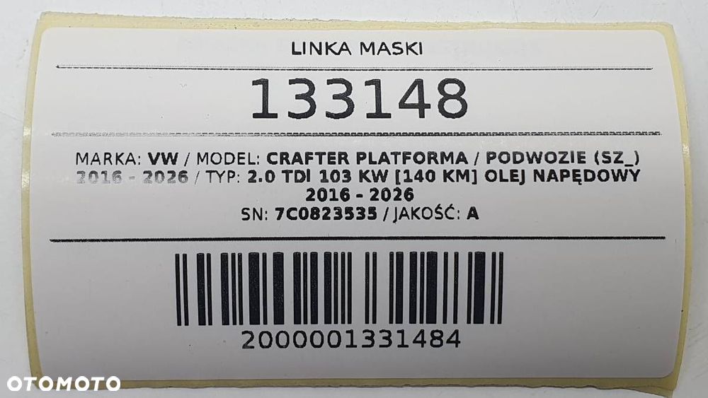 LINKA MASKI VW CRAFTER II 7C0823535 ORYGINAŁ - 5