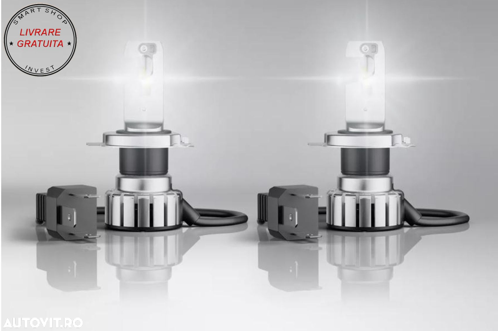 OSRAM NIGHT BREAKER LED SMART H4 64193DWNBSM Set 2 Becuri Auto Moto Omologare RAR- livrare gratuita - 4