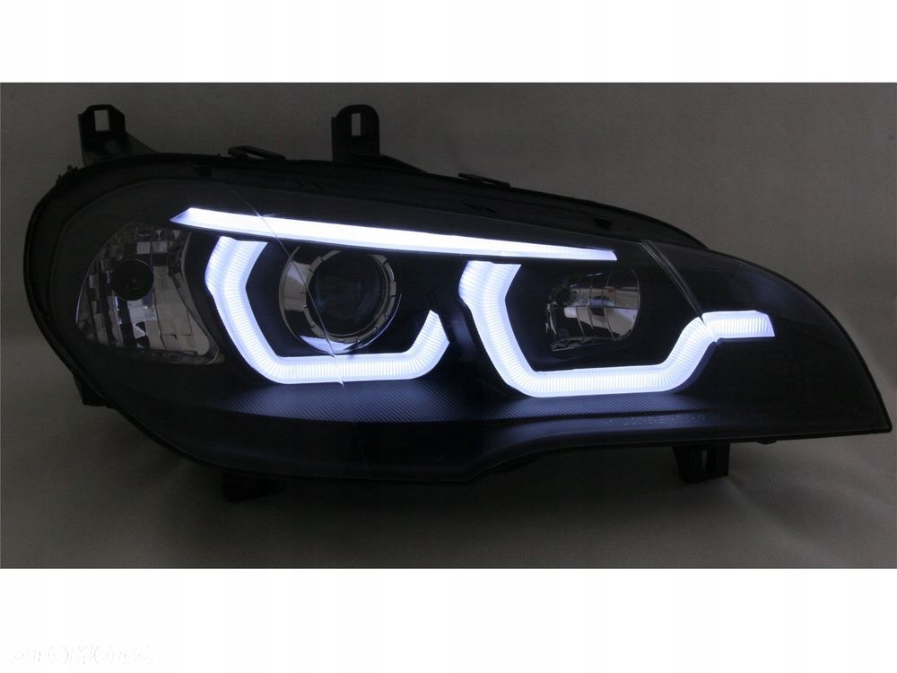 Reflektor Lampy kpl Ringi 3D Angel Eyes Led Tuning Black Bmw X5 e70 2006-10 - 2
