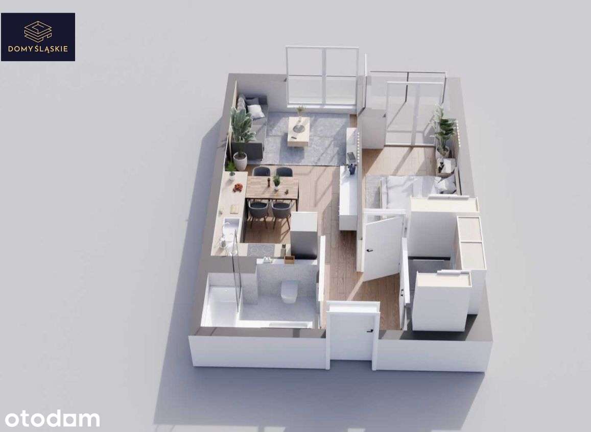B47 - 2 pokoje + pom.gosp + balkon