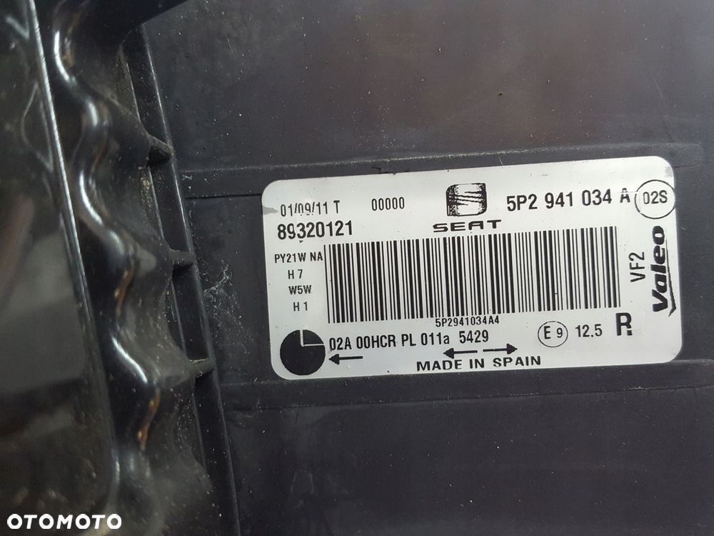 SEAT LEON 2 II LIFT 09-12r LAMPA PRAWA PRZÓD ANGLIK - 6