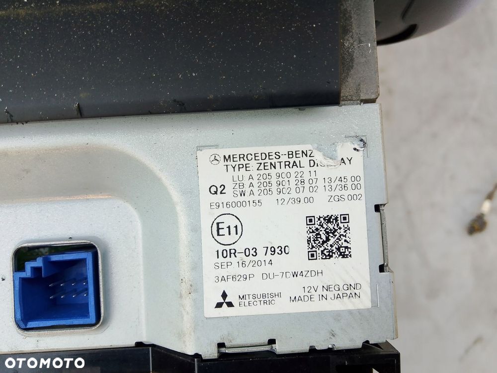 monitor mercedes w205 c klasa a2059002211 - 4