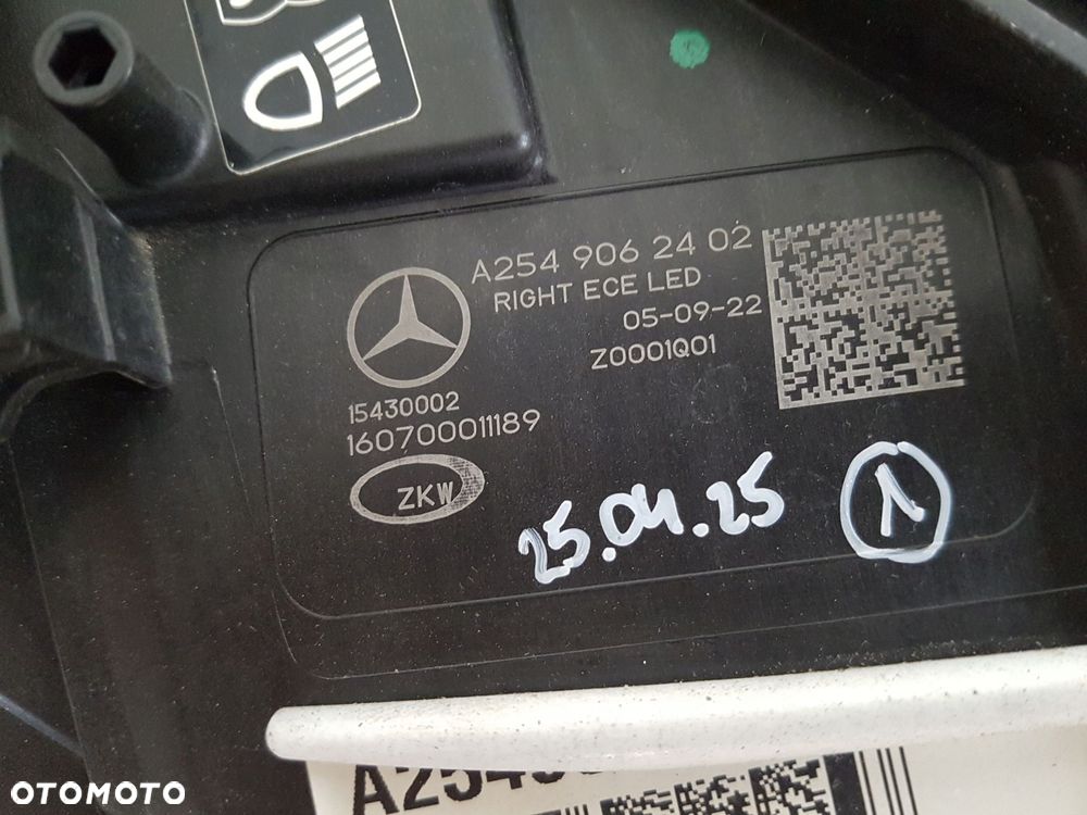 mercedes glc x254 w254 prawa lampa reflektor digital light led a2549062402 - 7
