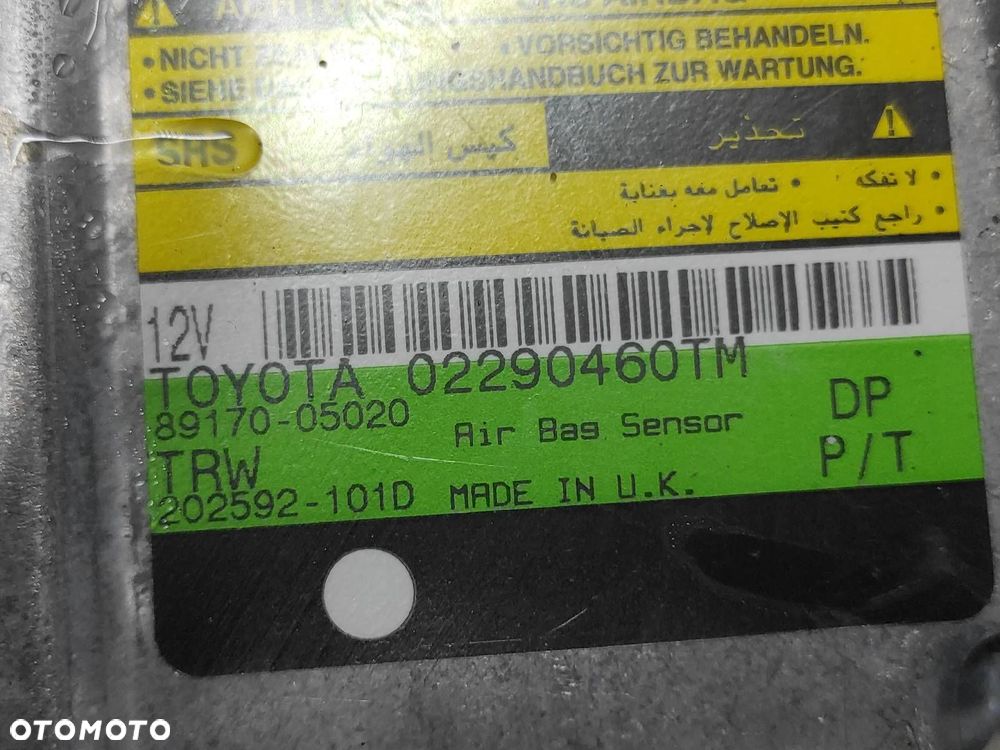ZESTAW POSTRZAŁOWY AIRBAG TOYOTA AVENSIS T22 2.0TD - 9