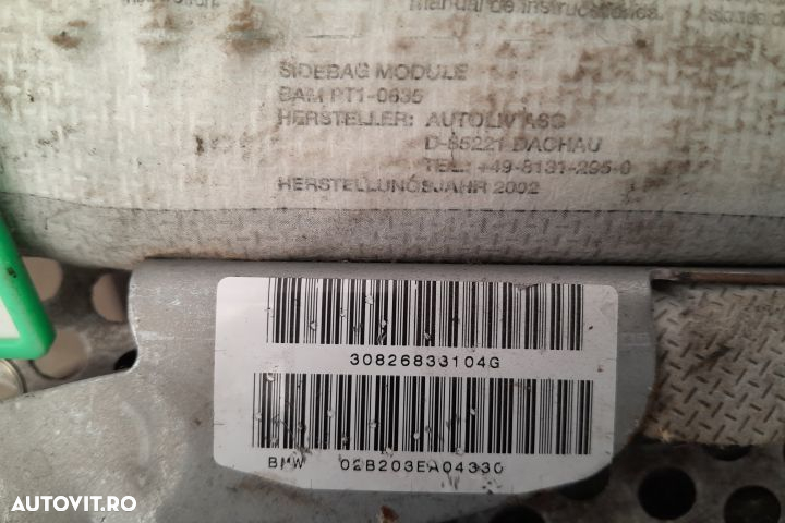 AIRBAG LATERAL USA STANGA FATA 30826833104G MX1253 BMW Seria 5 E39 [1 - 2