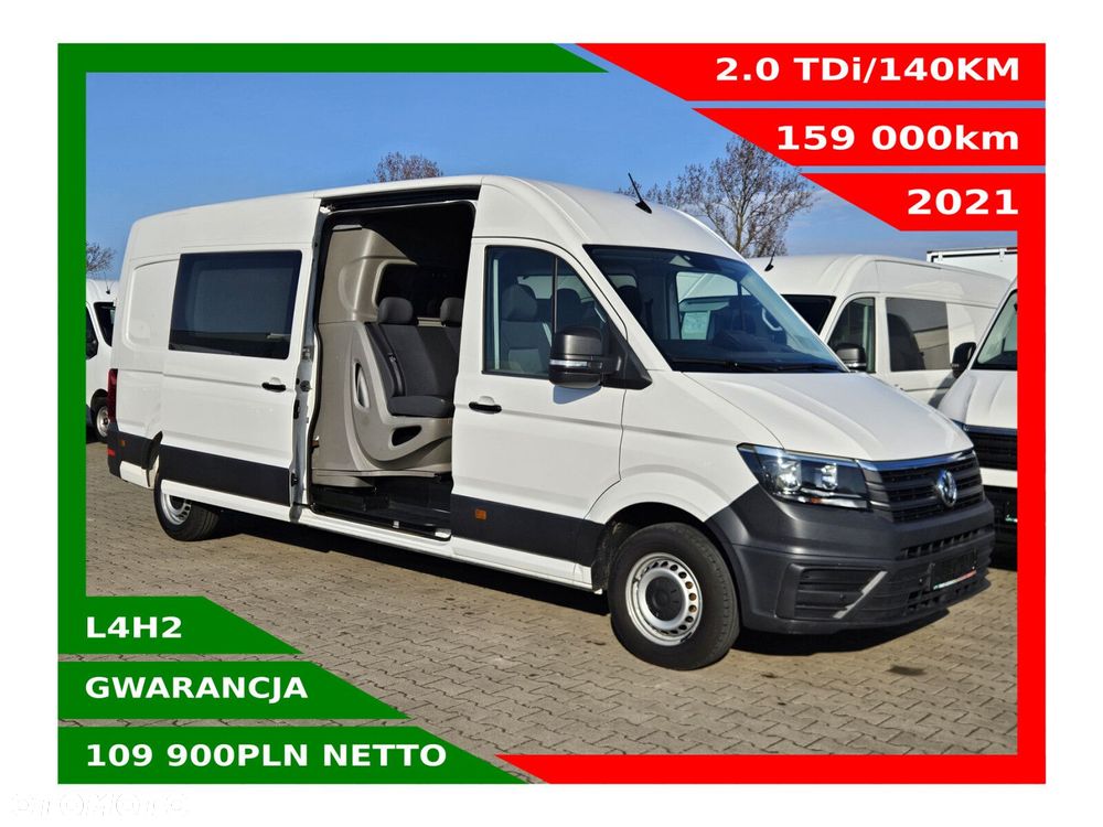 Volkswagen Crafter L4H2 *109900zł NETTO* Brygadówka 6 osób 2.0TDi/140KM - 1
