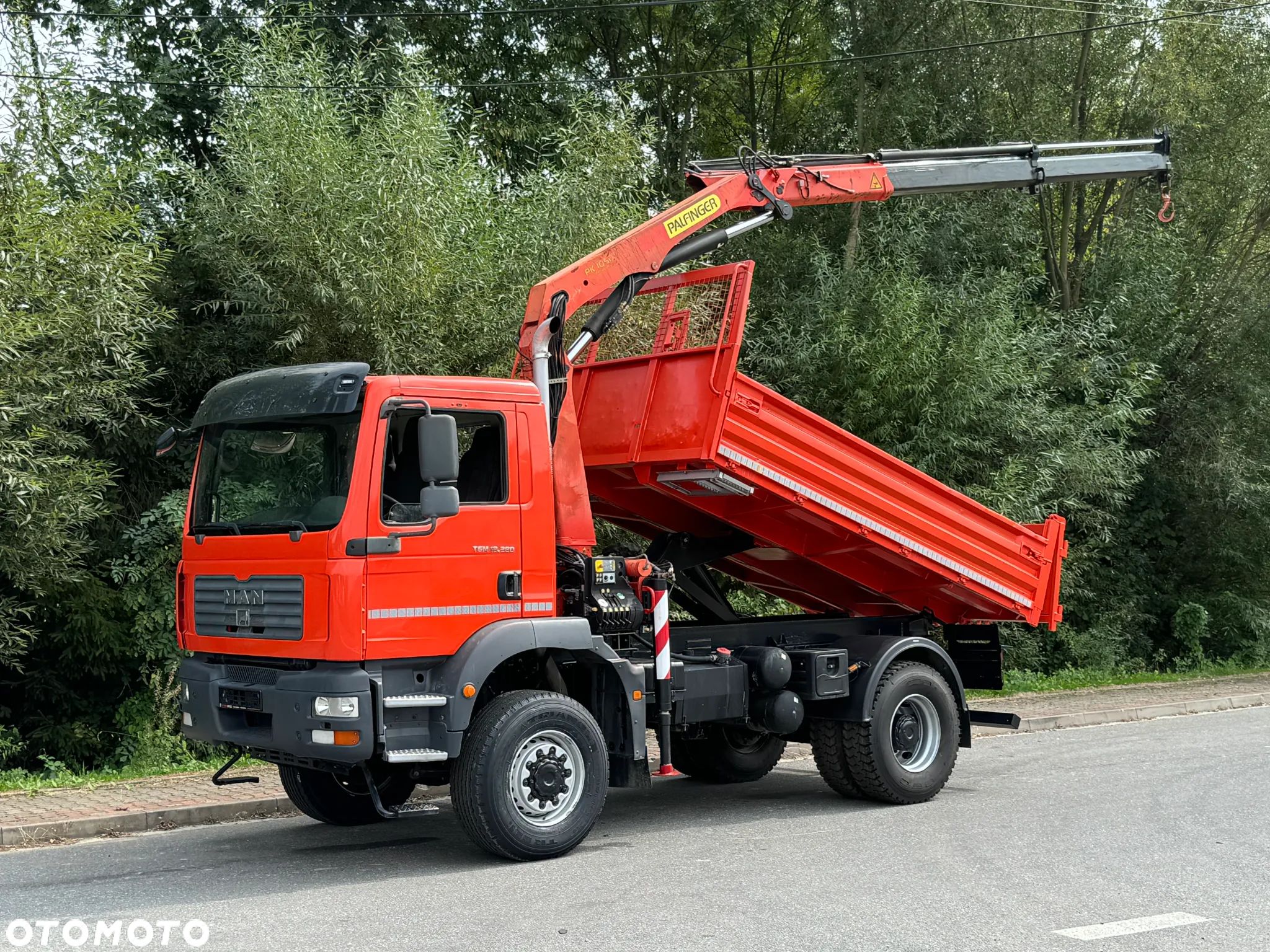 MAN TGM 18-280 MAN 4x4 HDS PALFINGER 105 KIPER WYWROTKA MEILLER BARDZO DOBRY STAN - 1