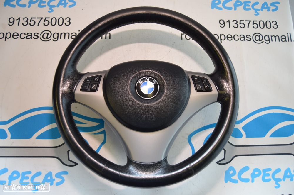 VOLANTE GUIADOR COMPLETO BMW SERIE 3 E90 3 SERIE 3 E91 E92 E93 X1 E84 SERIE 1 E81 E82 E87 E88 PELE AIRBAG COMANDOS MULTIFUNÇÕES CONTROLO - 1