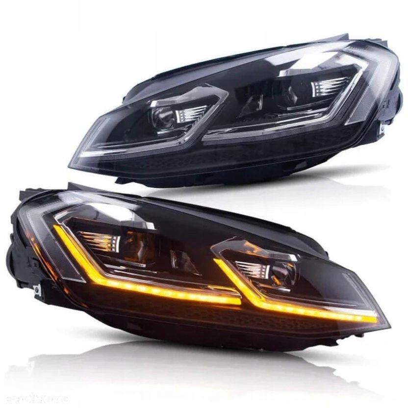 Reflektory Lampy kpl Vland Led + H7 Tuning Chrom Vw Golf VII 7 .5 5g0 Lift - 5