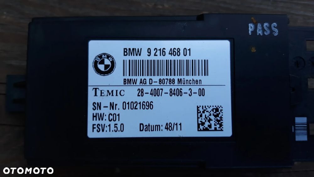 Bmw 5 f10  Europa  MODUŁ sterowania fotela , panel sterowania fotelem 61.359257 9196150-02 9196151-02 921646801 9180625 - 7