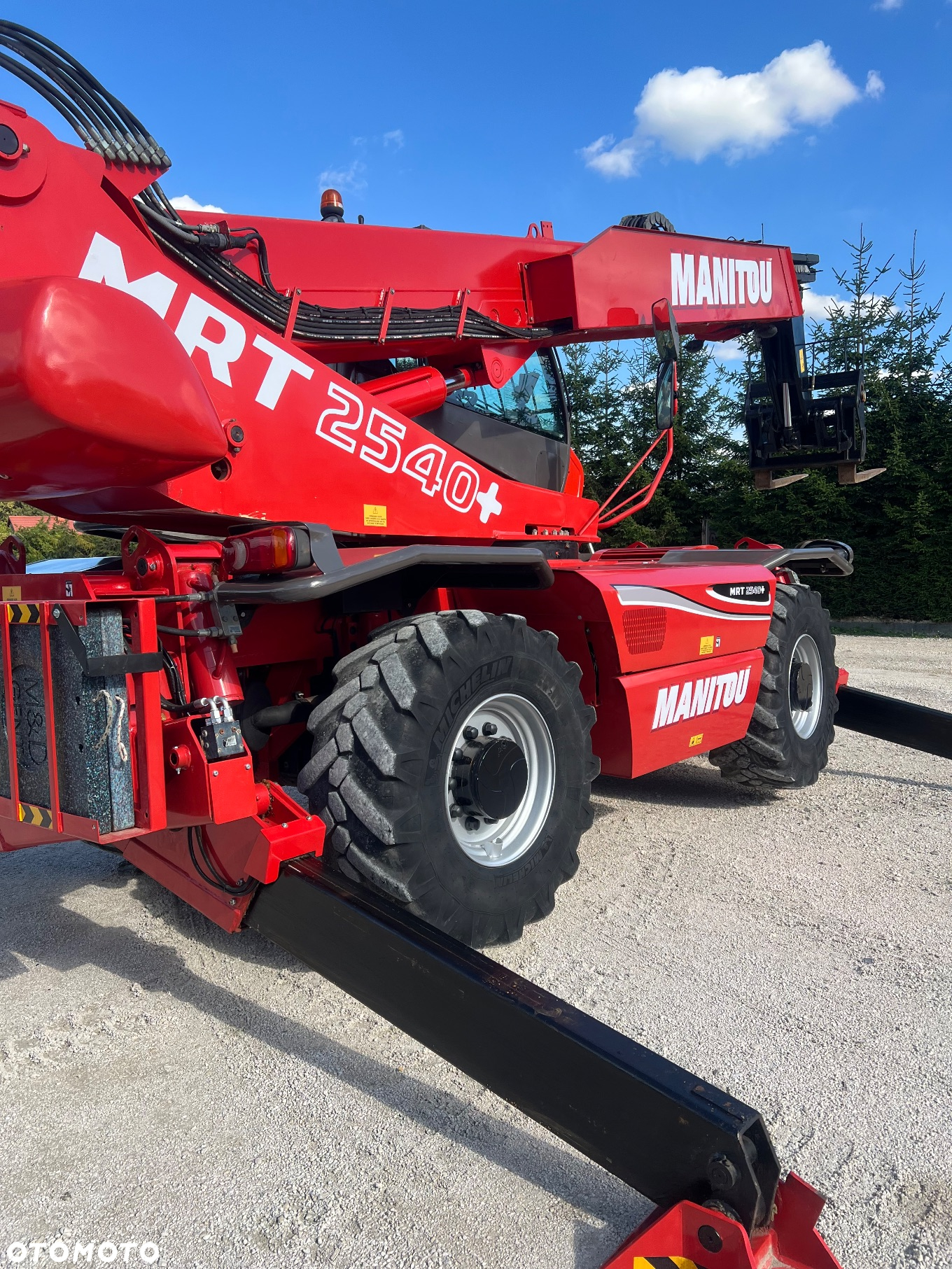 Manitou MANITOU ŁADOWARKA ROTO  widły  Manitou MRT 2540 Privilege Plus PILOT obrotowa 360 dodatkowa hydraulika  2150 2540 1840 2550 wys 24,6m zasięg 17.5 tony silnik MERCEDES opony Michelin 110kw ks.serw 2015r 1 wł manitka roto ładowarka obrotowa - 5