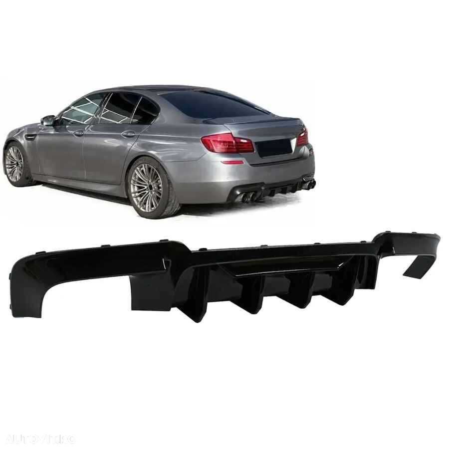 Difuzor M5 Competition Prelungire Bara Spate M BMW F10 F11, Negru Luci - 1