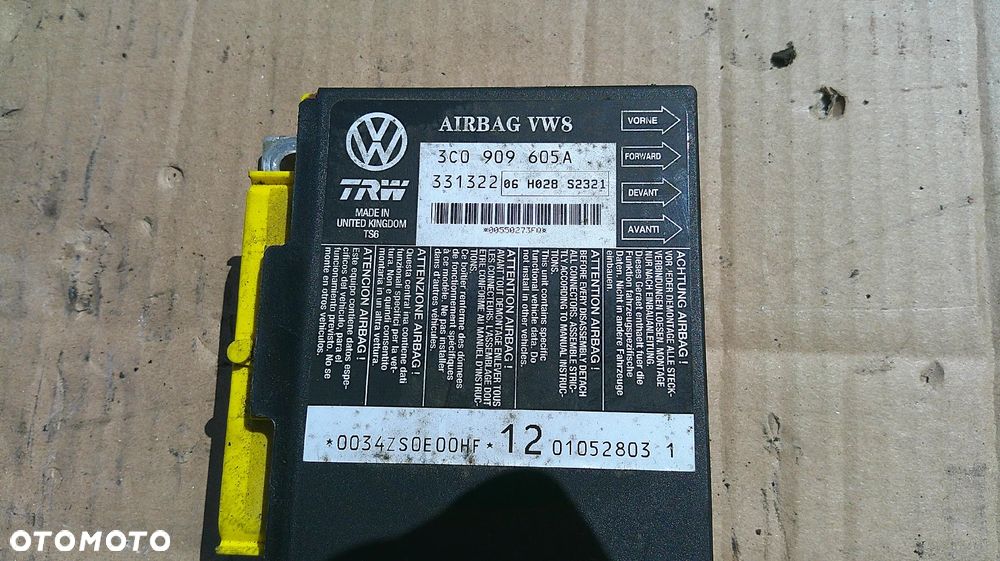 VW PASSAT B6 MODUŁ AIR BAG STEROWNIK - 4