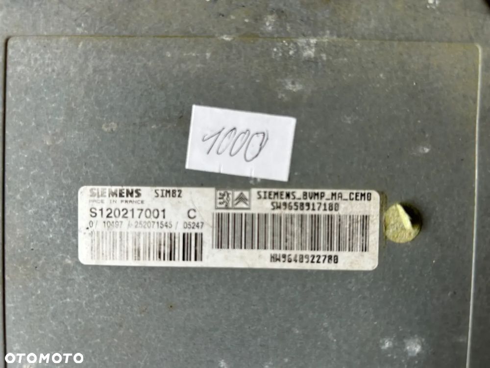 STEROWNIK SILNIKA CITROEN C2 1.6 S120217001C 9658917180 - 5