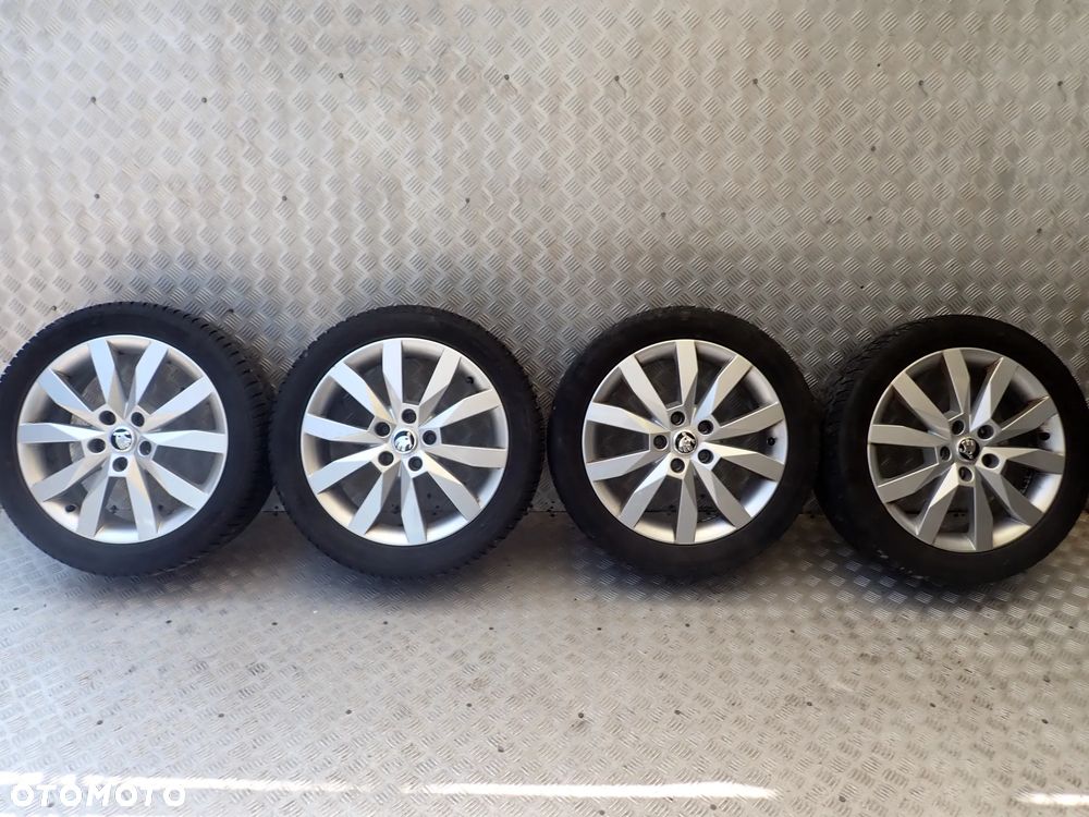 FELGI ALUMINIOWE SKODA 6JX17  ET 48  5X112  5E0601025 OPONY GRATIS 205/50/17 - 1