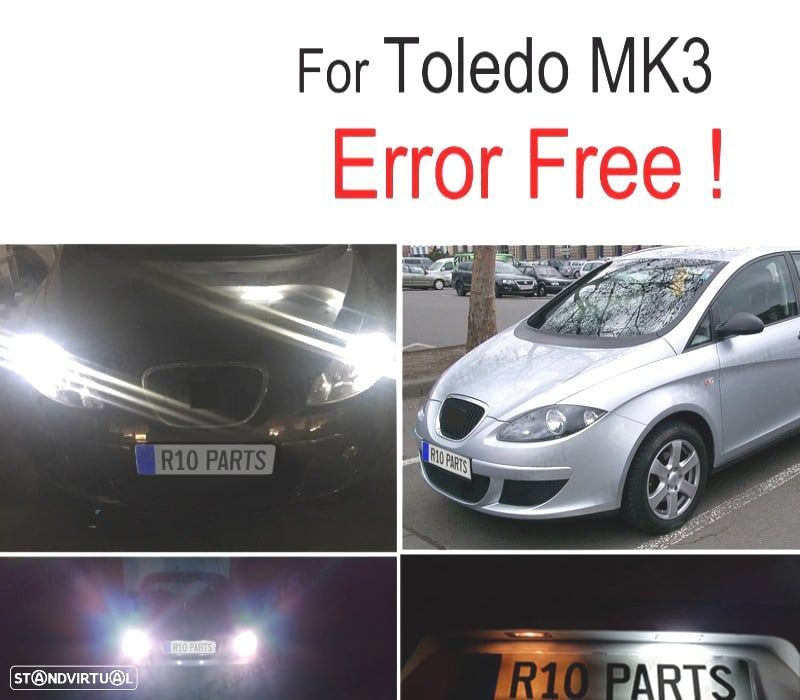 KIT COMPLETO 6 LAMPADAS LED INTERIOR PARA SEAT TOLEDO MK III MK 3 5P 5P2 05-09 - 1