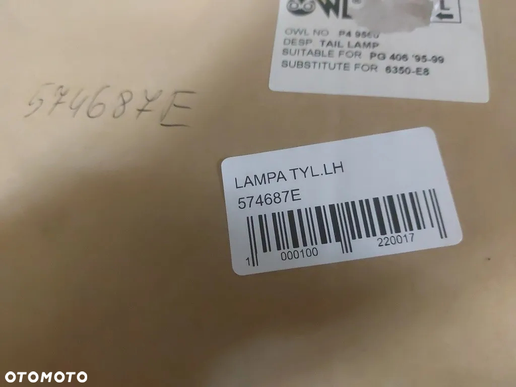 Lampa tył lewa pasuje do Peugeot 406 - 2