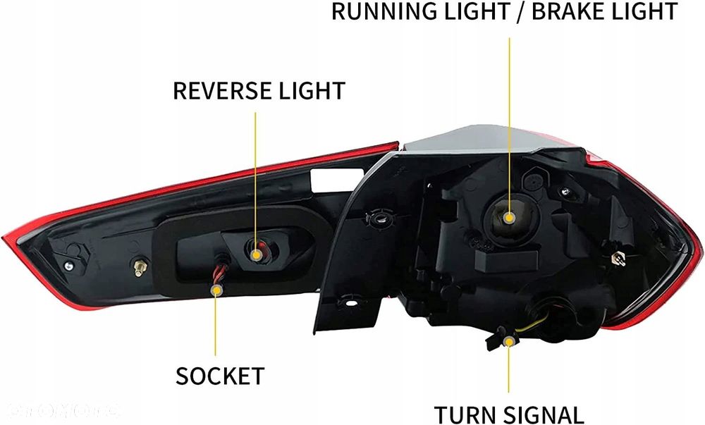 Lampy tylne kpl 4szt Full Led Tuning Red Smoke Mitsubishi ASX I 1 2010-2019 - 10