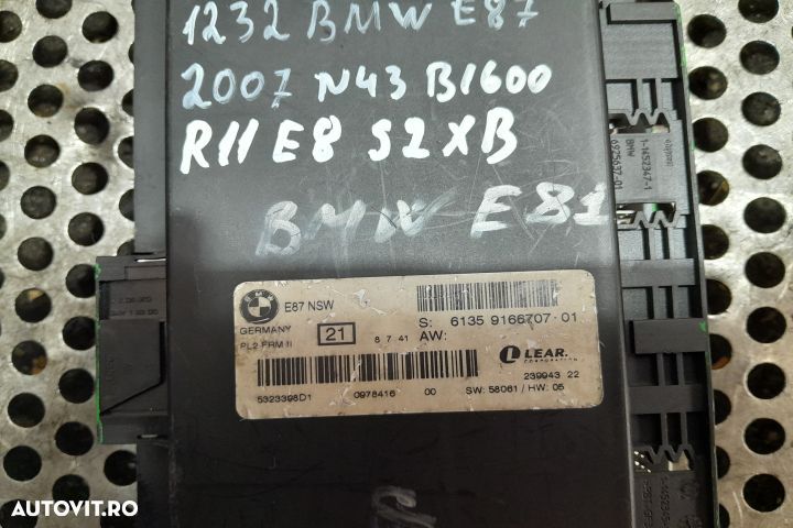Modul lumini 9166707 9166707 BMW Seria 1 E81/E82/E87/E88 [facelift] [ - 2