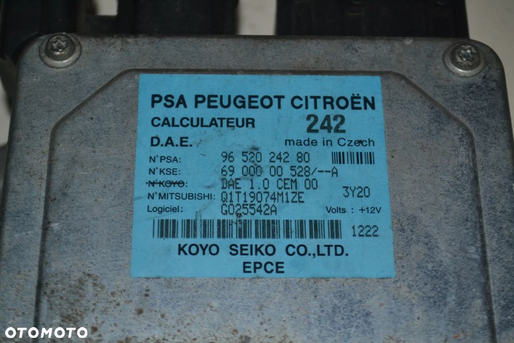 CITROEN C2 C3 MODUŁ STEROWNIK WSPOMAGANIA KIEROWNICY 9652024280 - 3