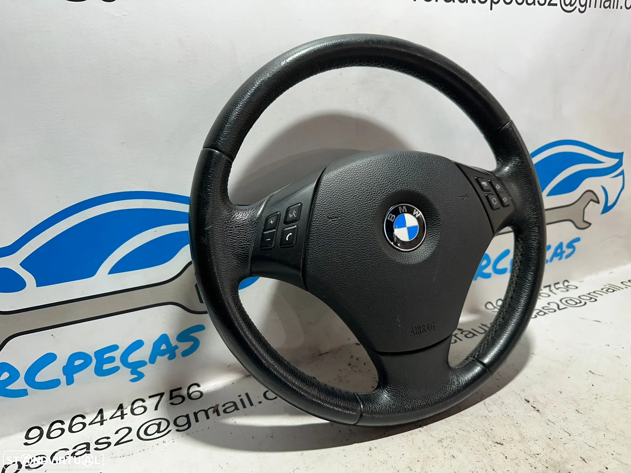 Volante Completo Pele Original Multifunções Comandos BMW Serie 1 3 X1 E83 6764547 - 3