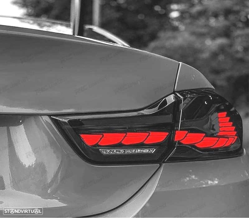 FAROLINS OLED BMW F32 F33 F36 F82 13-18 LIGHT BAR LED VERMELHO FUMADO - 3