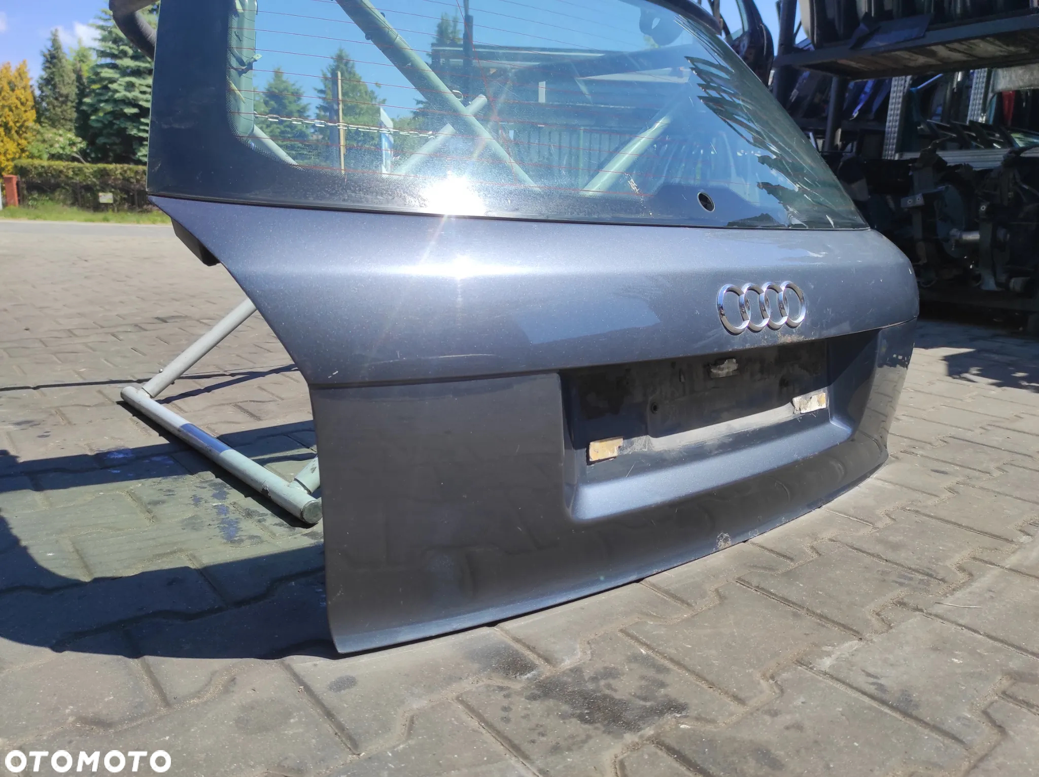 KLAPA BAGAŻNIKA TYLNA SZYBA AUDI A4 B6 KOMBI AVANT LX7Z SZARA  WYSYŁKA !!!!! - 8