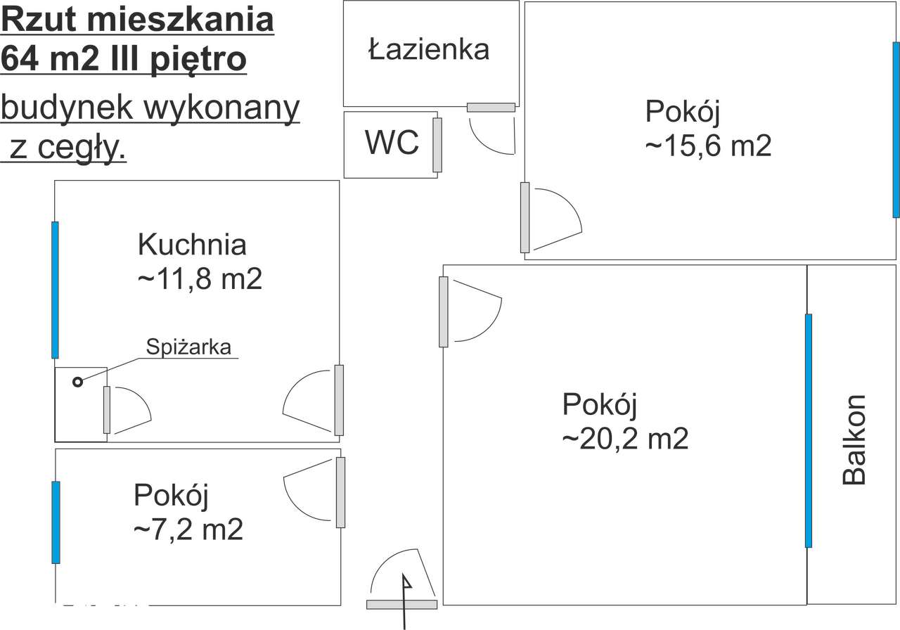 Mieszkanie własnościowe 64 m2 sprzedam