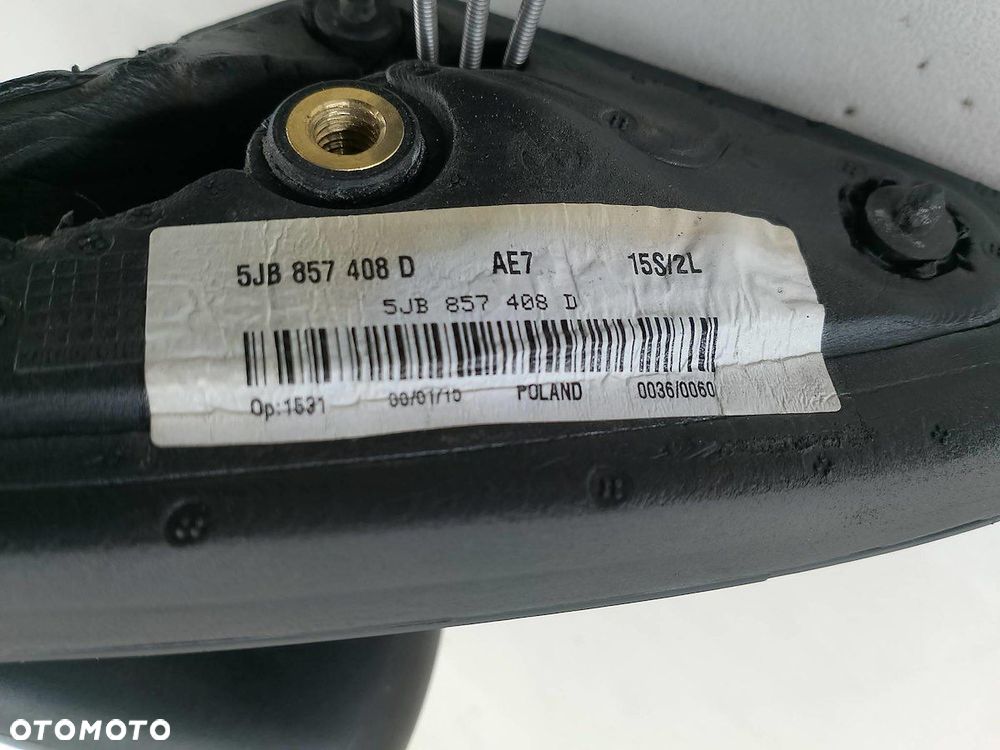 LUSTERKO PRAWE SKODA RAPID 5JB857408D LF9E - 8