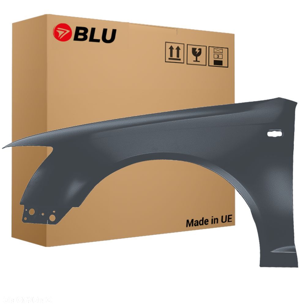BLU Błotnik Audi A6 C6 LX7Z Lewy Srebrny 2004-2008 przód DelfinGrau - 1