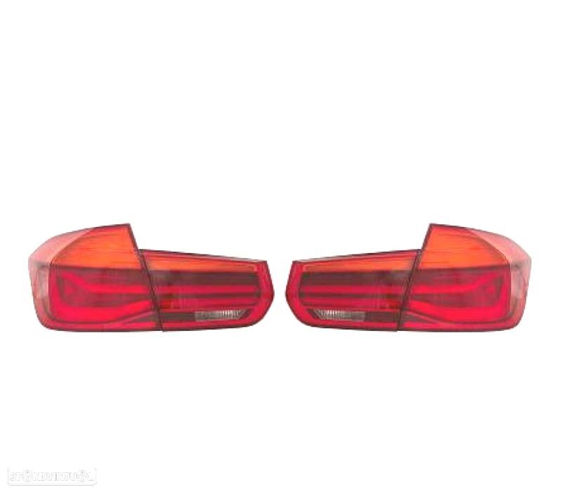 FAROLINS TRASEIROS BMW F30 11-15 BERLINA TUBE LIGHT VERMELHO ÂMBAR - 1