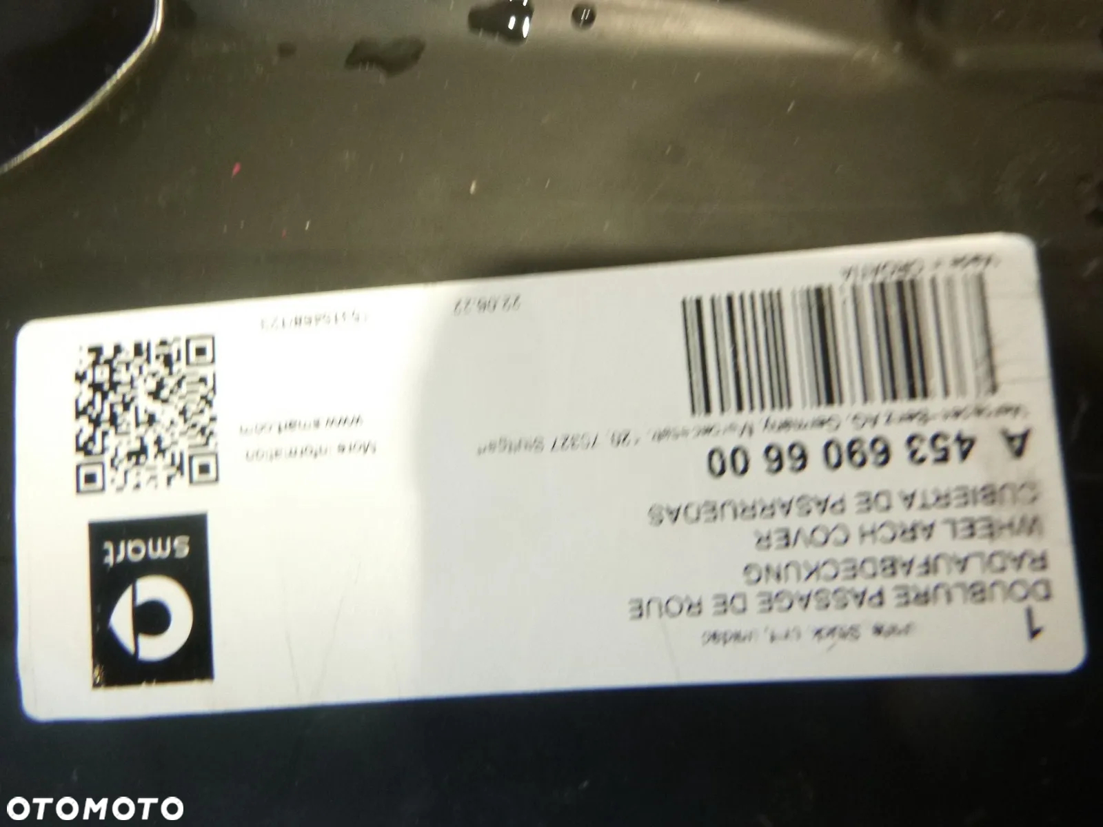 smart forfour a453 w453 nadkole nowe oryginał tył lewe tylne - 2