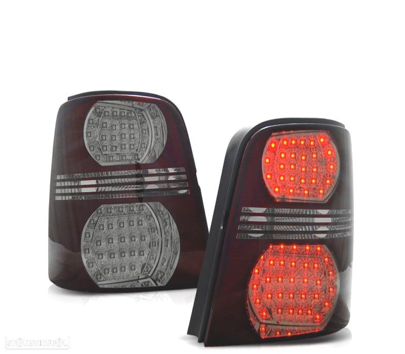 FARÓIS TRASEIROS LED PARA VOLKSWAGEN VW TOURAN 03-10 RED SMOKED VERMELHO FUMADO ESCURECIDO - 1