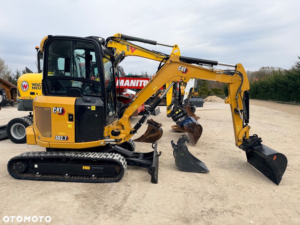 Caterpillar Minikoparka gąsiennicową CAT 302,7 22r 3x łyżki Verachter MS05 dodatk.linie hydr CATEPILLAR 302 303.5 303 bobcat Kubota Yanmar Takeuchi 2,8 tony - 2