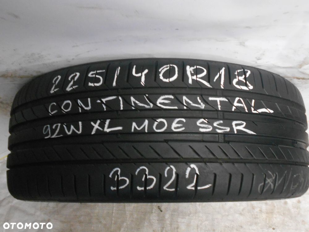 OPONA POJEDYNKA 225/40R18 CONTINENTAL CONTI SPORT CONTACT 5 XL SSR MOE DOT 3322 8MM - 1