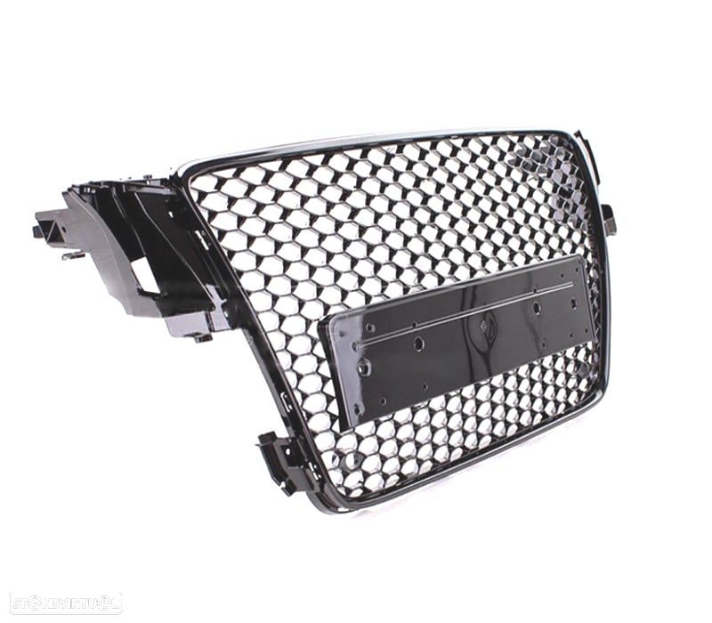 GRELHA FRONTAL AUDI A5 07-11 LOOK RS PRETO BRILHANTE - 2