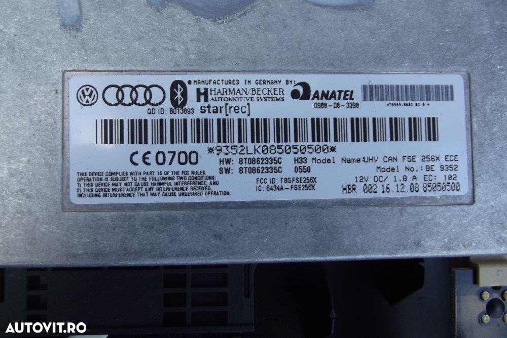 Modul Bluetooth Audi A4 B8 2008-2015 dezmembrez Audi A4 B8 Avant 2.0 - 4