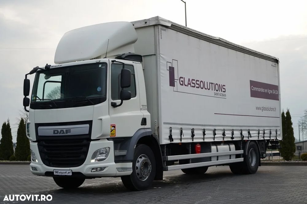 DAF CF 290 / 4X2 / SOLO / CORTINĂ 8M / HALOGEN DHOLLANDIA / PODEA REZISTENTĂ / EURO 6 - 5