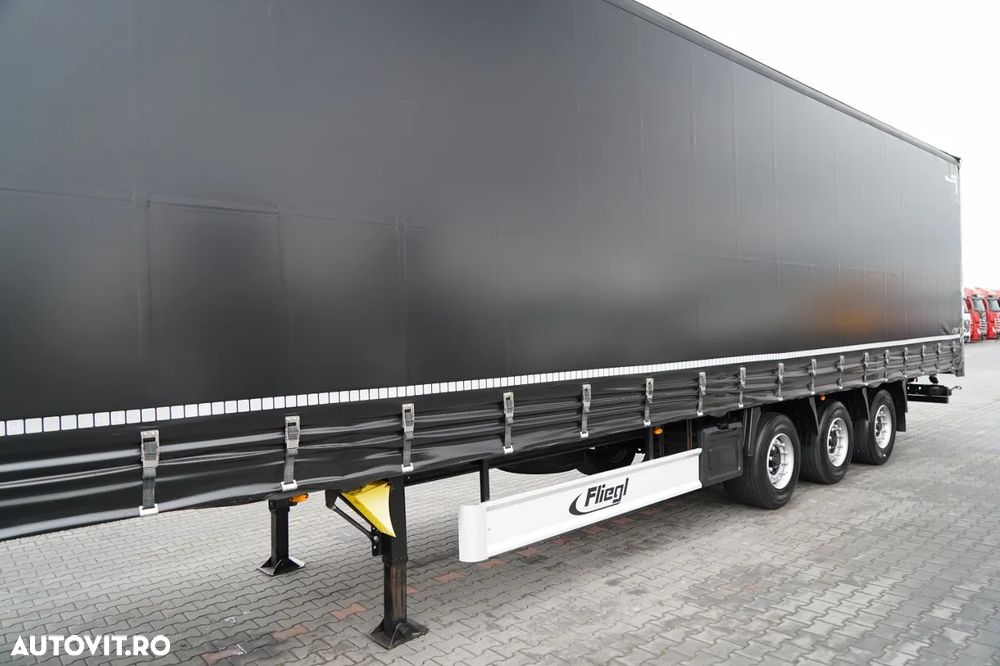 Fliegl / SEMIREMORCĂ CU PRELATĂ (CURTAINSIDER) / MEGA / AXĂ RIDICABILĂ / ACOPERIȘ RIDICABIL / - 10