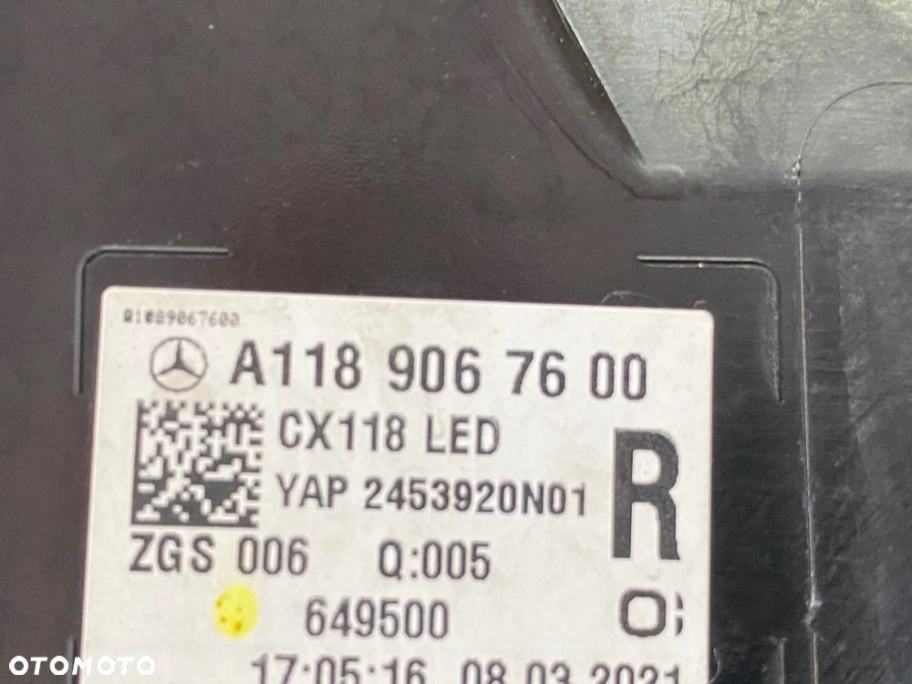 MERCEDES cla 118 lampa tylna prawa lewa komplet  nowki - 5