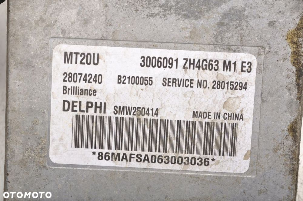 BRILLIANCE BS6 2.0 16V STEROWNIK SILNIKA 3006091 - 3