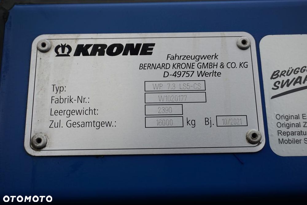 Volvo KRONE / ZABUDOWA / BDF / FIRANKA / DŁ. 7,3 M / 18 PALET - 9