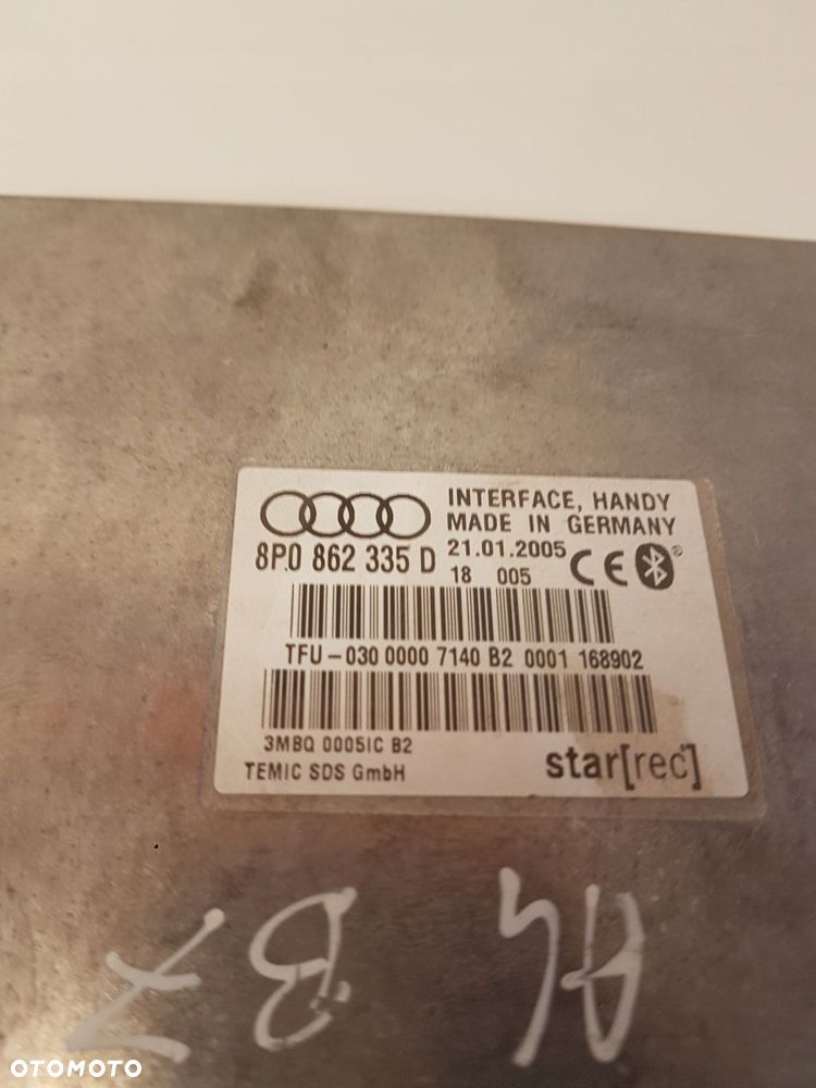 MODUŁ BLUETOOTH TELEFONU AUDI A3 A4 A6 8P0862335D - 3