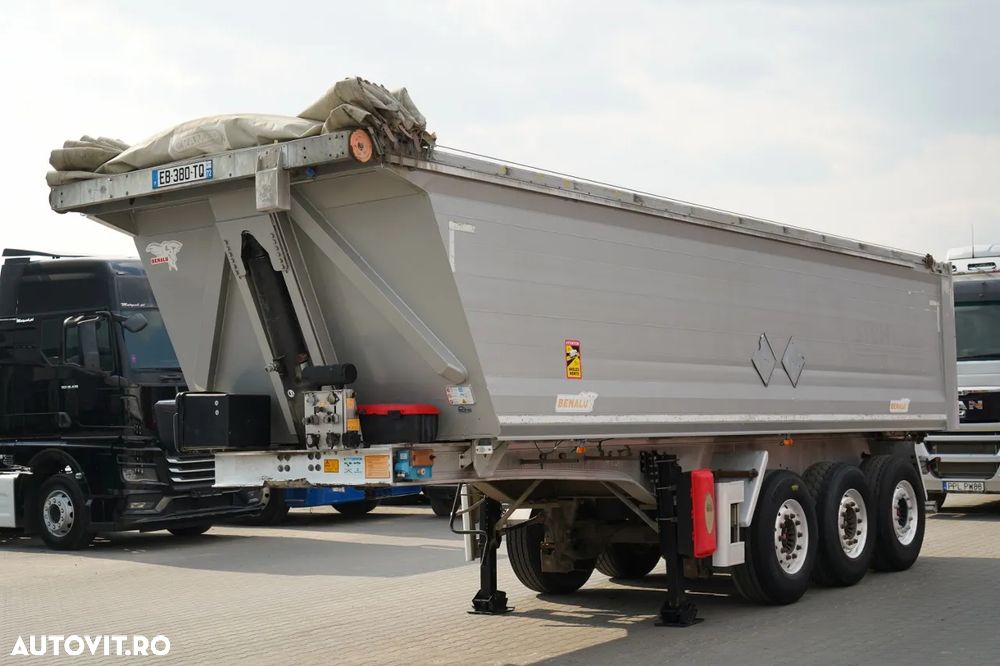 Benalu BASCULĂ BENALU / 29 m³ / ALUMINIU / AXĂ RIDICATĂ / GREUTATE: 5.000 KG / JANTE DIN ALIAJ / SAF / PRELATĂ ELECTRICĂ / IMPORTAT - 3