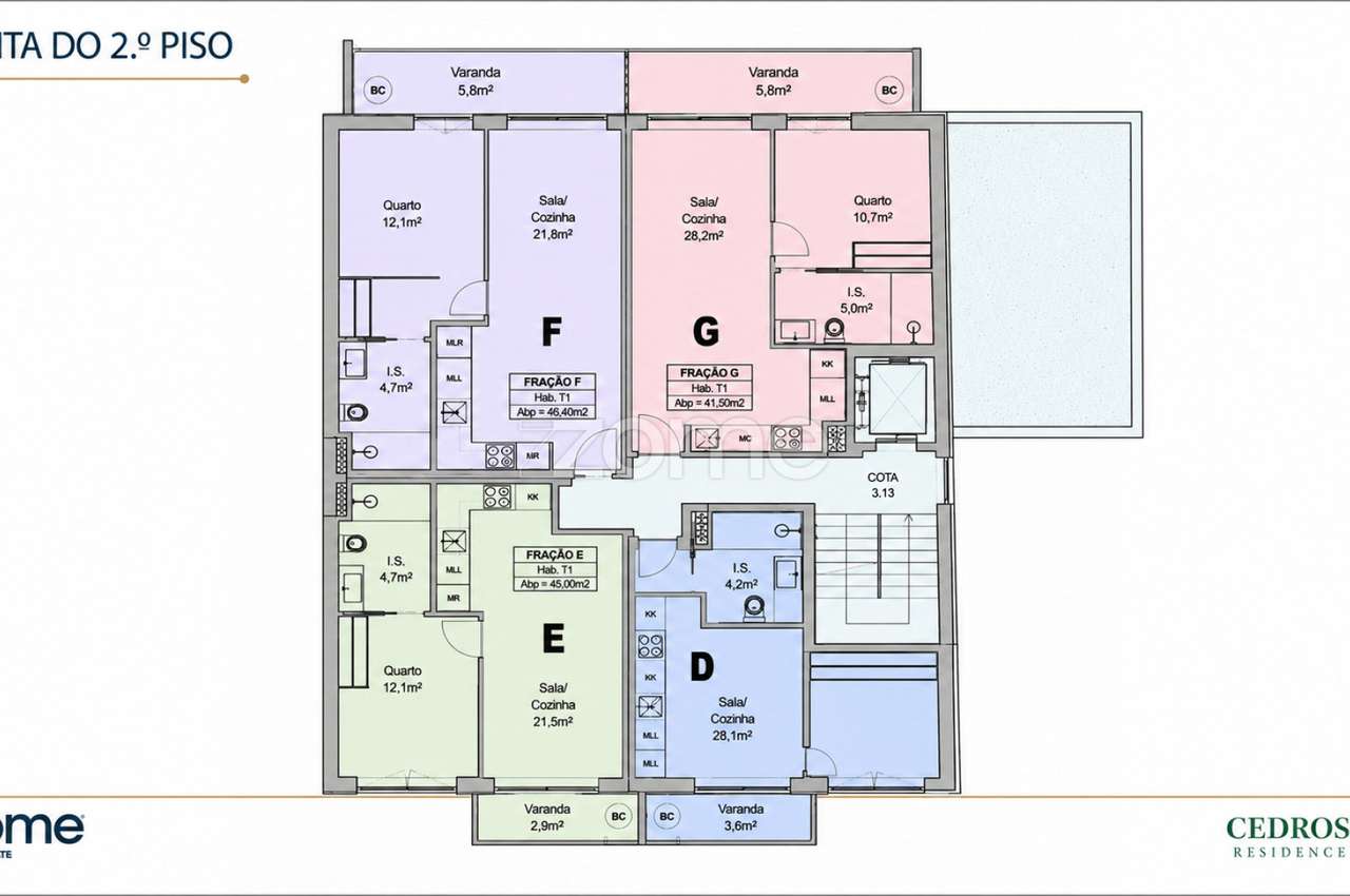 Apartamento T1 com varanda de 6 m2 - Grande imagem: 5/5