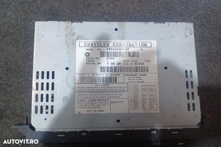 Radio cd P05064067AF Jeep Grand Cherokee WK [2004 - 2010] SUV 5-usi - 2