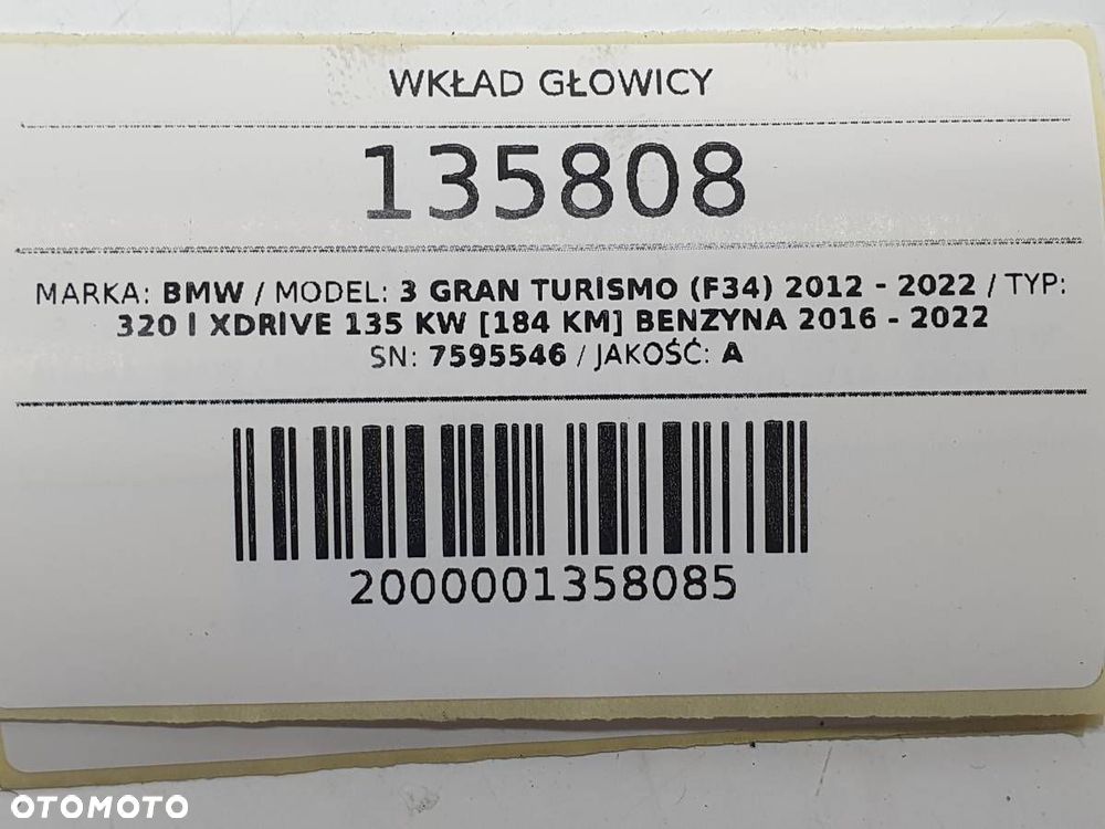 WKŁAD GŁOWICY GNIAZDA N20 2.0 B 184 BMW 3 F34 GT 7595546 - 5