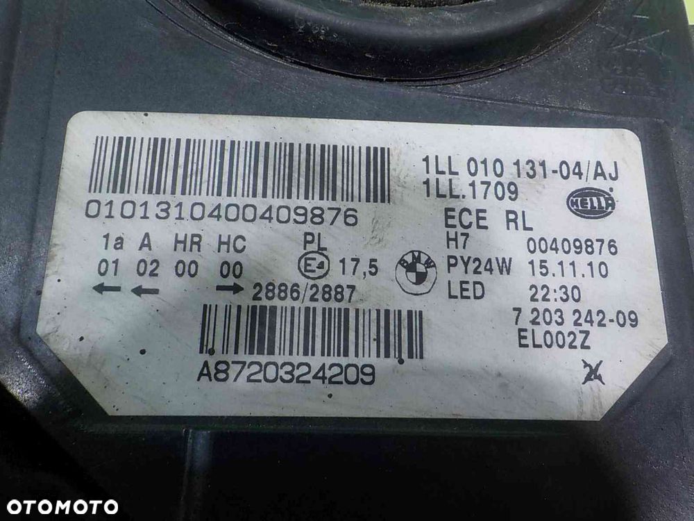 BMW 5 F10 11r 10-13 SEDAN lampa prawa przod 7203242-09 1LL010131-04 - 8